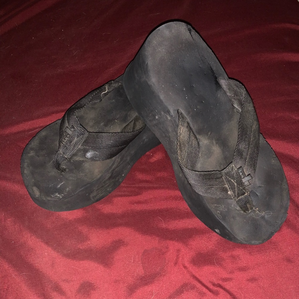 Rare Sanuk Vintage Platform Flip Flops !